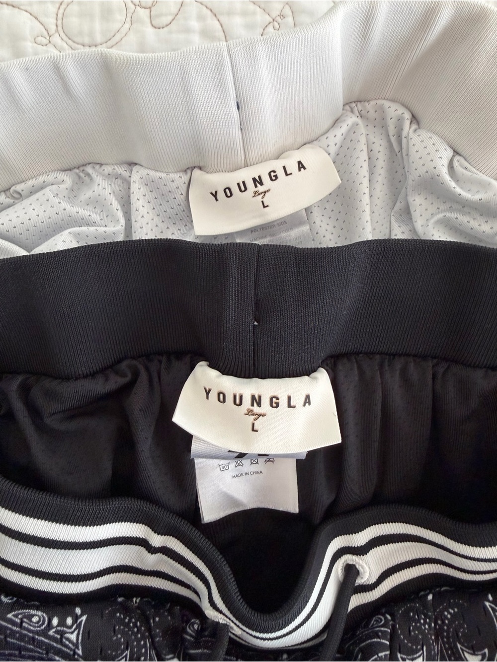 YoungLA Bandana Print Shorts - Black & Blue - Picture 5 of 5